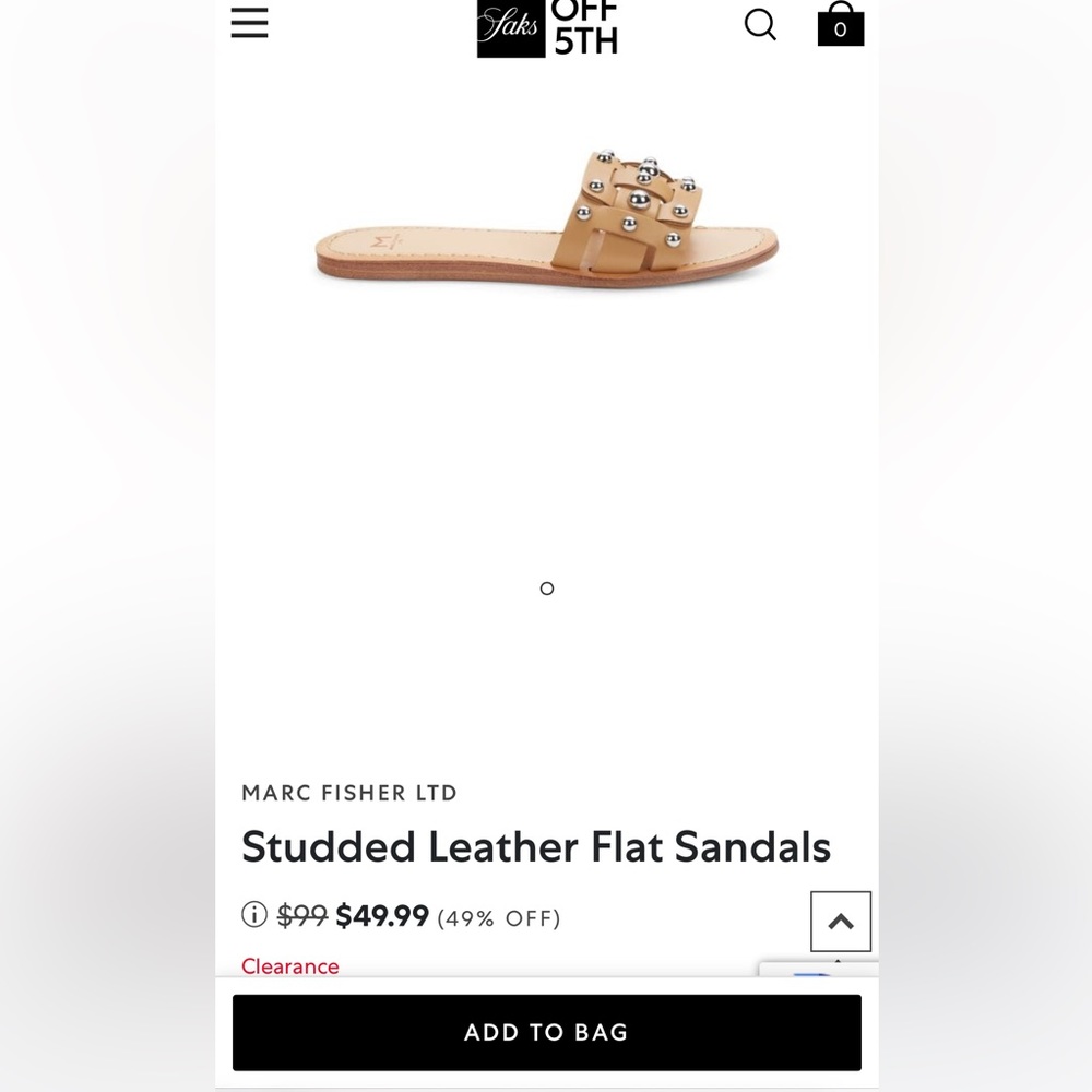 Marc Fisher studded slip on sandals